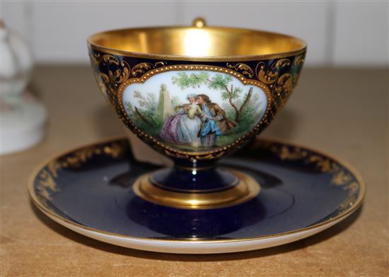 Hutschenreuter cabinet cup and saucer, early 20th century, saucer(-)